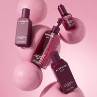 Ensemble de flacons de soin de la peau en plastique PETG épais, rose givré, 30 ml, 100 ml, 150 ml, 180 ml