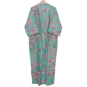 Kimono de Algodón Indio Hecho a Mano de Lujo para Mujer, Hermoso Cárdigan de Verano para Spa, Playa, Regalo de San Valentín, Bata de Playa - Product Image 5