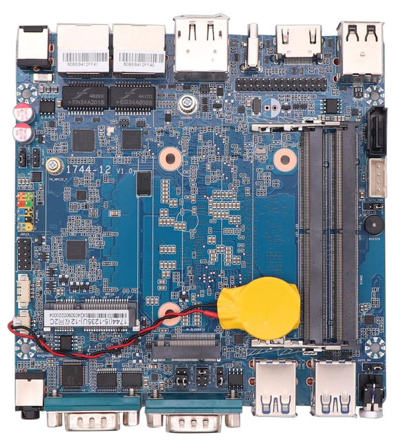 BKHD 12*12CM Industrial  Nano Motherboard Customized With Fan 2 RJ45 DDDR5 Type-C HD DP Support Intel  I3 I5 I7 12th Gen Exsi