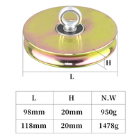 Rouleaux en acier OEM professionnels au design moderne avec roulements à gorge en U pour portes coulissantes d'hôtels et d'entrepôts, épaisseur 20 mm, garantie 1 an