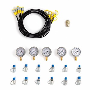 เกจวัดแรงดันไฮดรอลิกสากล 5 ตัวสำหรับชุดอุปกรณ์สำหรับรถขุดตีนตะขาบ - Product Image 2