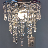 Lumière d'intérieur, mini suspension moderne, éclairage pas cher, abat-jour, lustre en cristal perlé