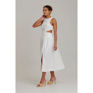 Vestido Largo sin Mangas con Cintura Cruzada Estilo Francés, Nuevo Diseño, Venta al Por Mayor - Product Image 3