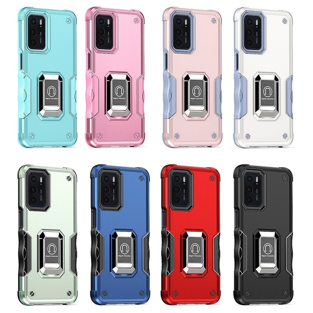 2022 New Arrival Holder Metal Car Mount Kickstand Hard Mobile Phone Protective Case for OPPO A16 A16s Back Cover