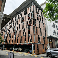 Panneau d'aluminium perforé pour revêtement de façade, thermolaqué, ignifuge, pour bâtiments commerciaux et murs extérieurs de bureaux