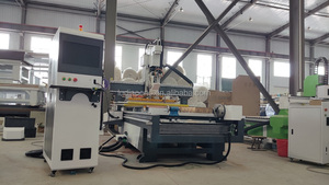 1325 CNC Router 4-trục thẳng hàng công cụ Changer + ROTARY trục chế biến gỗ Bảng điều chỉnh đồ nội thất máy cắt - Product Image 3