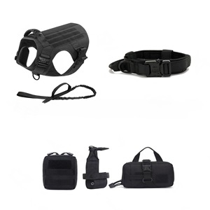 Imbracatura Tattica Spot-on con Guinzaglio in Nylon per Cani di Taglia Grande, <span class=keywords><strong>Pettorina</strong></span> e Collare Stile <span class=keywords><strong>Casual</strong></span>, Set Completo - Product Image 1