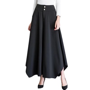 <span class=keywords><strong>Pantaloni</strong></span> <span class=keywords><strong>Palazzo</strong></span> da Donna <span class=keywords><strong>a</strong></span> Vita Alta <span class=keywords><strong>con</strong></span> <span class=keywords><strong>Bottoni</strong></span>, Gamba Larga, Svasati Irregolari, Culotte Eleganti <span class=keywords><strong>con</strong></span> Tasche Laterali, Tinta Unita, per Danza - Product Image 1