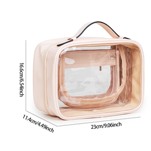 Bolsa de Maquiagem Transparente à Prova d'Água de Grande Capacidade, Bolsa de Higiene para Viagem, Bolsa de Armazenamento Portátil para Produtos de Higiene - Product Image 4