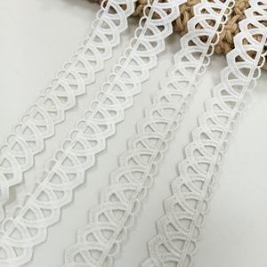 Cintas de Moda de Fábrica, Tela de Encaje con Flores 3D en Blanco Natural, Tela de Encaje de Alta Calidad para Mujer, Adorno de Encaje con Cuentas - Product Image 4