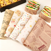 Kertas Anti Minyak Berkualitas Tinggi, Tahan Gas & Minyak & Dapat Dilipat, Aman untuk Kontak Langsung dengan Makanan, Cocok untuk Pembungkus Ayam & Burger