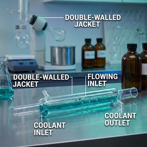 Tube à essai gradué en verre borosilicate de 15 ml à 50 ml, tube de mesure transparent à fond arrondi, verrerie de laboratoire de chimie pour l'école - Product Image 3