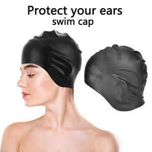 Silicone <strong>Swimming</strong> Cap for Long Hair Women's Waterproof Swim Caps <strong>Ladies</strong> Diving Hood <strong>Hat</strong> for Kids Garras Natacion Casquette - Product Image 3