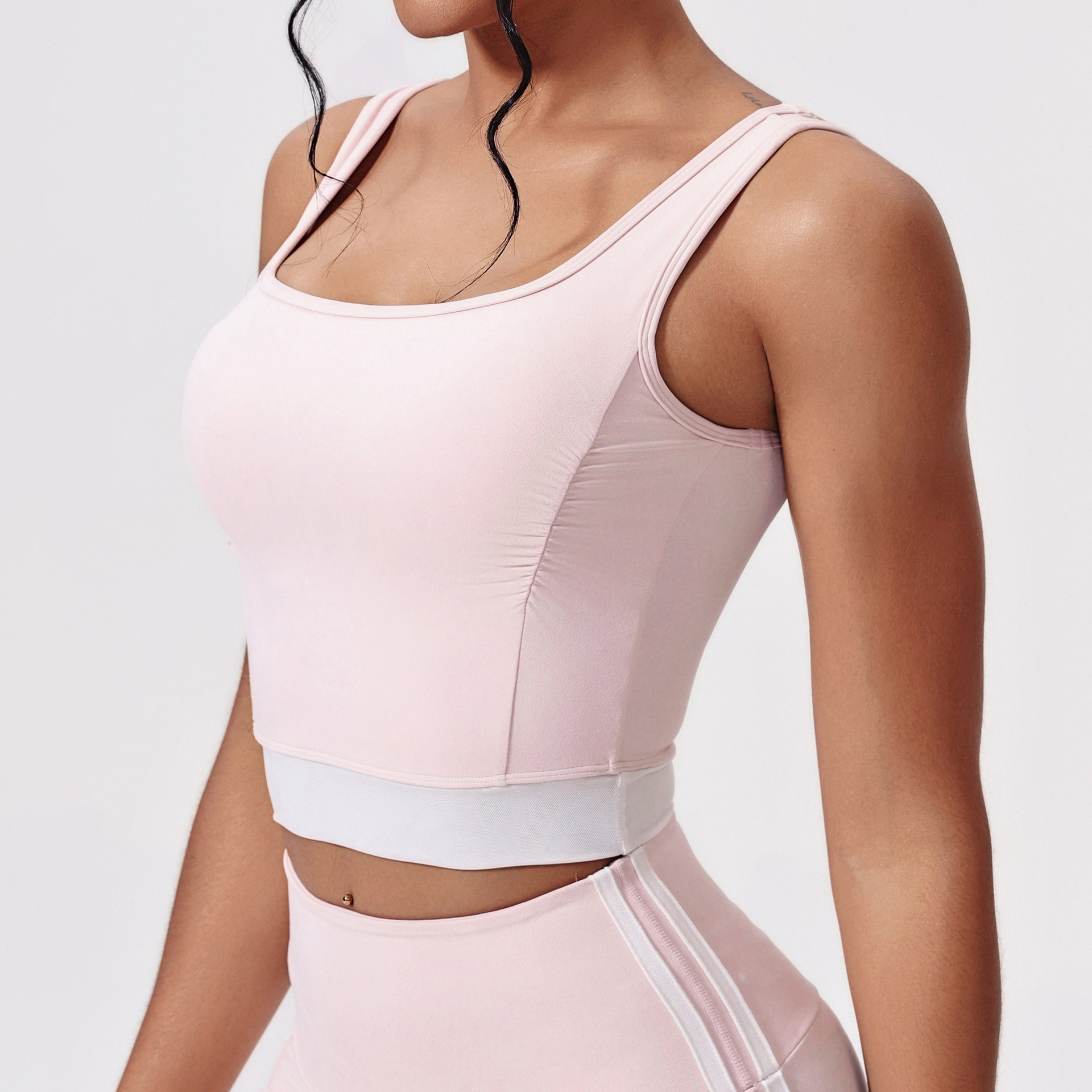 2026 Yoga tank Top - Tight Breathable Pleated Sports Bra for Exercise Casual Running and Fitness