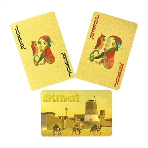 Carte da gioco personalizzate in lamina d'oro all'ingrosso stampa personalizzata Dubai Burj Al carte da gioco in oro arabo carte da Poker in oro - Product Image 4