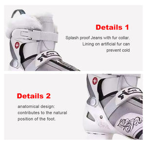 Chaussures de patin à roues alignées ultralégères personnalisées patins de hockey sur glace en tissu de coton semi-doux - Product Image 5