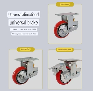 ล้อประตูแบบยืดหยุ่นสูง <span class=keywords><strong>4</strong></span> "<span class=keywords><strong>5</strong></span>" 6 "8" แบบคู่ เงียบพิเศษ พร้อมโช้คอัพสปริงคู่ - Product Image 2
