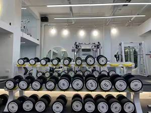 Thiết bị tập thể dục phòng tập thể dục quả tạ nhà cao su tráng 5 pound Trọng lượng nâng màu đen miễn phí trọng lượng lục giác dumbell dumbells Set - Product Image 6