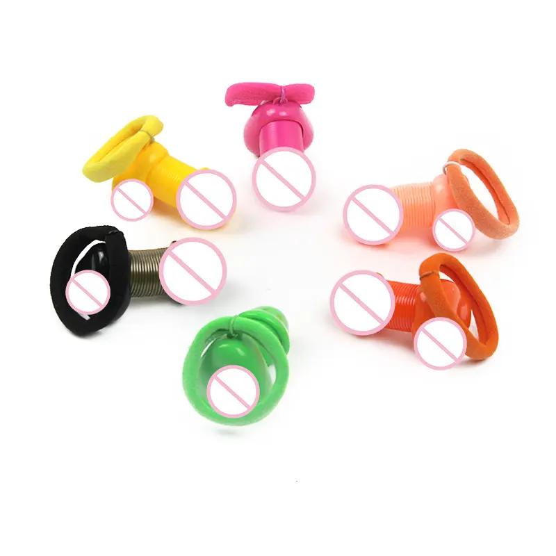 Anello con fascia di Design popolare maschio genitali Sex Toys cravatta per capelli regalo creativo Sexy pene per capelli