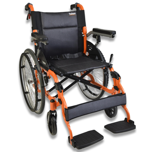 High-strength Aluminum Alloy Frame Rear-flip PU Armrest Portable Back Manual <strong>Wheelchair</strong> SYIV100-30A for Trip - Product Image 1