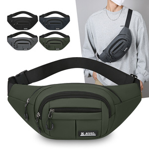 S Sport Unisex Waist Bag Military Green Large Capacity Waterproof Outdoor Travel Chest Pack Detachable Strap - Product Image 1