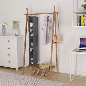 Organisateur de rangement pour chaussures suspendu à 10 compartiments pliables pour vestiaire ou armoire – Optimisez l'espace - Product Image 5