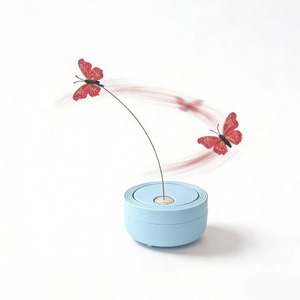 Electronic Butterfly <b>Cat</b> Teaser Wand - <b>Automatic</b> Self-Entertaining Kitten Energy Burn <b>Toy</b> - Product Image 2