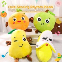 Nouveauté 2026 : Jouet en peluche banane musicale à induction, forme de fruit, sensible au toucher, interactif, électrique, jouet éducatif sur le rythme