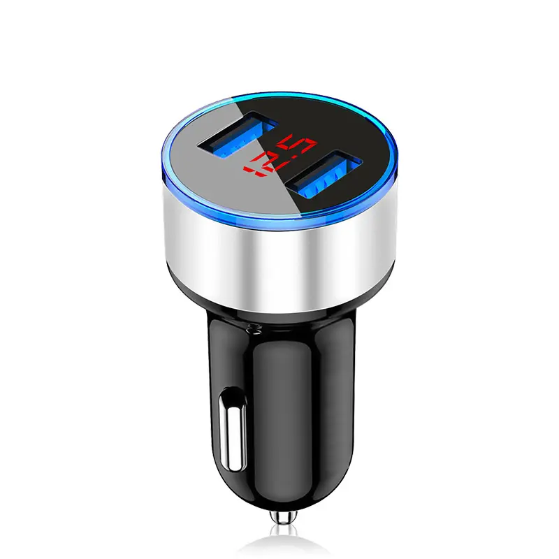 Hot Sale High Quality 5V 18W Dual USB Port Quick Fast Charging Usb Car Charger With Led Display