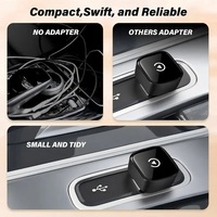 Adapter CarPlay Nirkabel 2 in 1 untuk Mobil, Port USB, Koneksi Plug and Play, Dongle Android Auto Carplay untuk Mobil