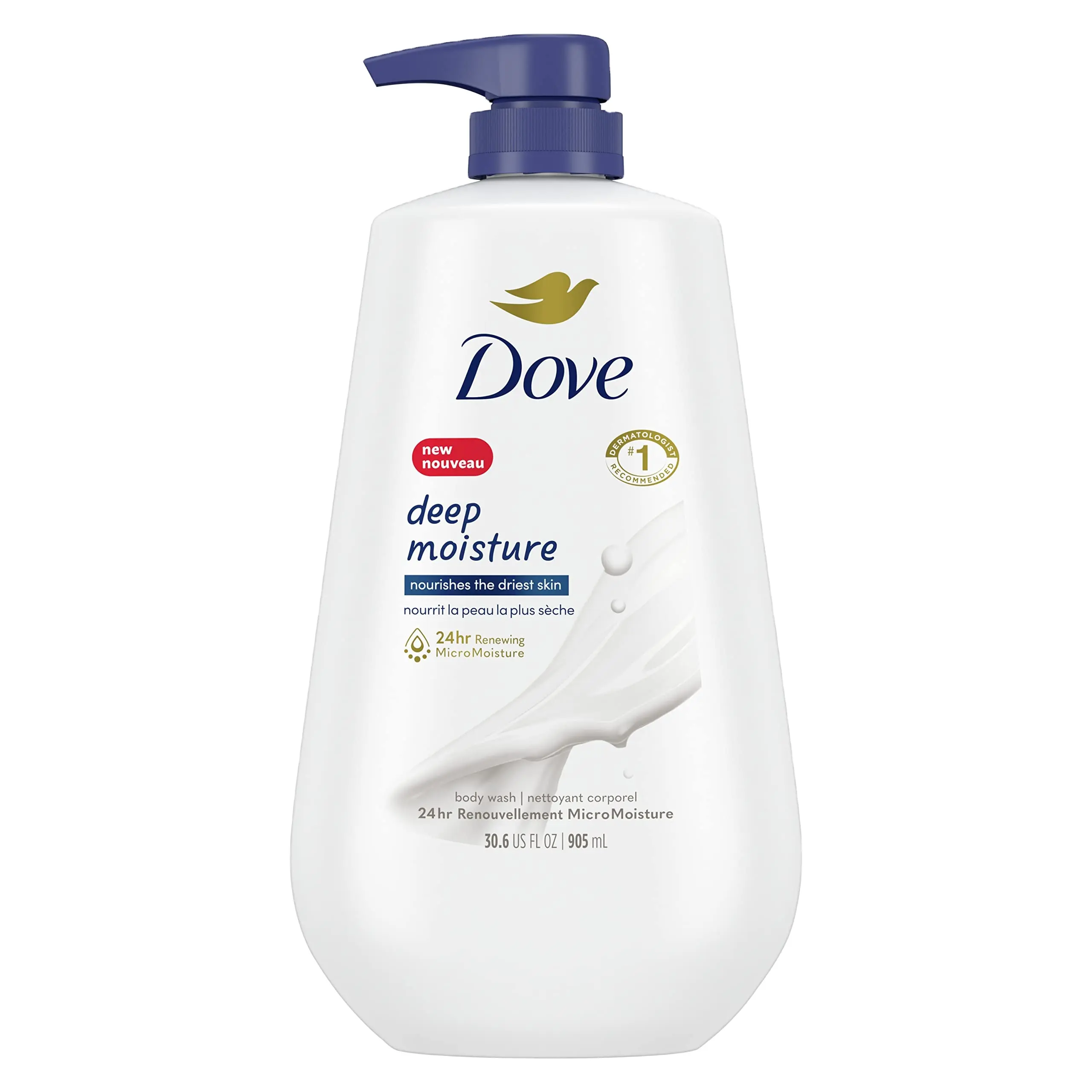 Dove Body Wash with Pump Deep Moisture For Dry Skin Moisturizing Dove Deep Moisture Body Wash gently cleanses