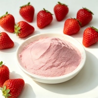 Poudre de jus de fraise instantanée en grande quantité, 100% pure, matière première pour les boissons