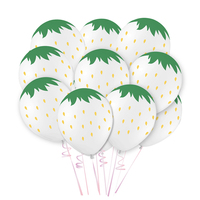 12 doux fraise 12 pouces Latex ballon ensemble joyeux anniversaire j'aime fraise ballon été hawaïen fête décoration fournitures