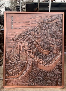 맞춤형 구리 릴리프 그림자 벽 조각 공장 맞춤형 금속 에칭 판 금속 공예 제품 - Product Image 3