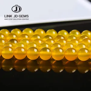 Yellow Agate Beads Size 4/6/8/10/12/14 mm Matte Round Onyx Loose Beads Semi-Finished Bracelet Beads Accessory For Jewelry Making