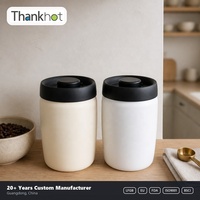 Conteneur à café en acier inoxydable anti-rouille, hermétique, résistant à l'humidité, sans BPA, avec cuillère