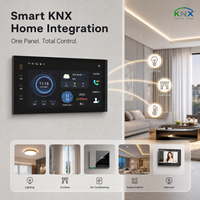 Interrupteur KNX en verre, panneau mural tactile intelligent pour contrôle de scène, produits domotiques, automatisation de la maison, interrupteur tactile intelligent KNX pour villa et hôtel