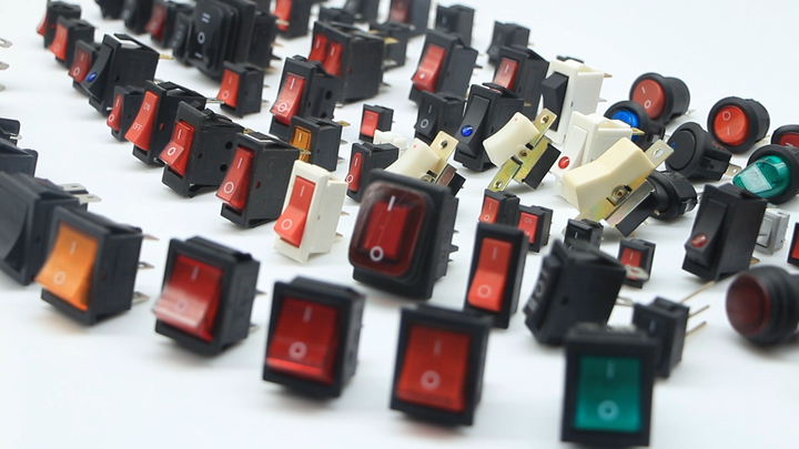 Interruttore Basculante 3 Posizioni 250V 10A SPDT Rosso - Per Asciugacapelli, 3 Pin