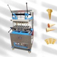 Machine industrielle manuelle pour la fabrication de cornets de glace, gaufres et coupes à biscuits comestibles
