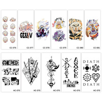 Autocollants Tatouages Temporaires Anime Juice Imperméables Haute Qualité pour Hommes Femmes Longue Durée Réalistes pour le Corps et les Fêtes Dos Main Bras