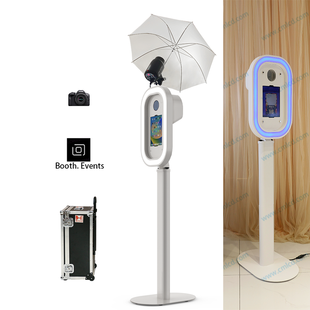 Hot Sale 10.2/10.5/11/12.9/13 Inch Oval iPad Portable Photo Booth Shell Magic Dslr Photo Booth Machine with Adjustable Head