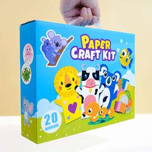 Boîte d'activités magiques pour tout-petits, 4 activités créatives, ensemble de fabrication de vaisselle en papier DIY, 20 animaux amusants, kit d'activités artistiques et artisanales pour enfants de 4 à 6 ans - Product Image 6