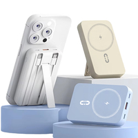 Banques d'alimentation magnétiques 10000mAh pour téléphone, charge rapide 22.5W avec câble, logo personnalisé, chargeur sans fil, powerbank