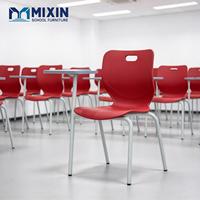 Chaises d'école modernes avec tablette d'écriture intégrée, accoudoirs et siège moulé pour bureau, conférence, formation, salle de classe, étude et pratique