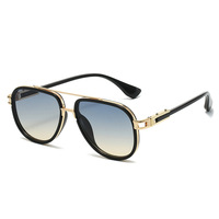 Luxueux nouvelle mode classique affaires Style lunettes de soleil pour hommes femmes haute qualité or Anti-éblouissement pour la photographie de rue voyage