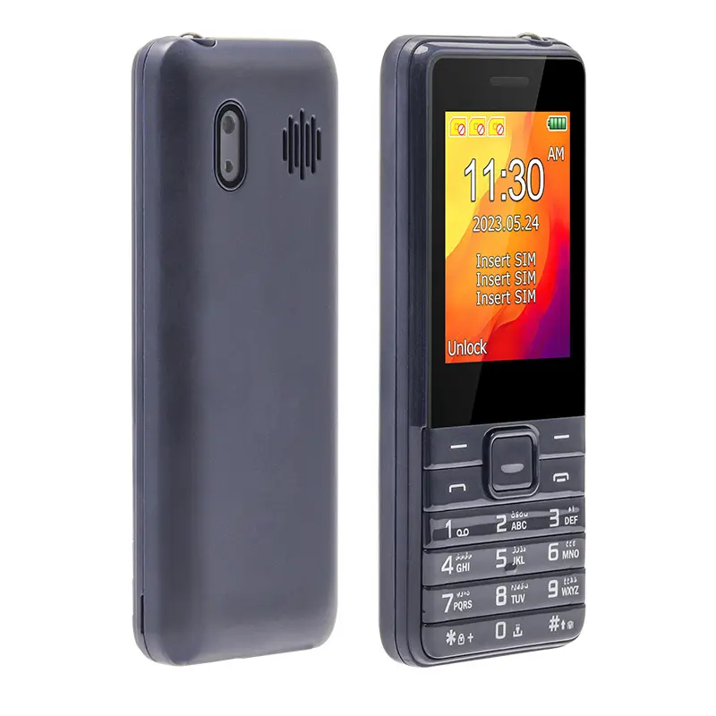 Econ e2454 2.4 אינץ 25bi גדול סוללה gsm keypad 3 SIM כרטיס תכונה טלפון נייד