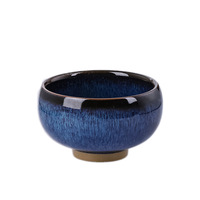 Service à thé Kung Fu en céramique pour la maison, style Zen, grand bol à thé en émail Tenmoku, style chinois minimaliste, coffret cadeau