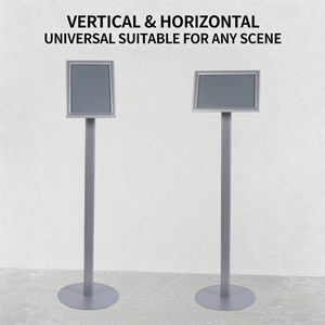 <span class=keywords><strong>Support</strong></span> de sol à hauteur fixe avec cadre à clipser pour contrats, menus, promotions, formats A3 et A4 - Product Image 3