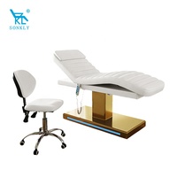 SONKLY table de massage rose moderne de luxe lit de spa cosmétique électrique 3 moteurs chaise faciale salon de beauté lit de cils à vendre