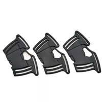 Boucle de porte-bébé OEM en plastique POM noir à dégagement latéral, réfléchissante, pour ceinture de sécurité, 38 mm, pour accessoires
